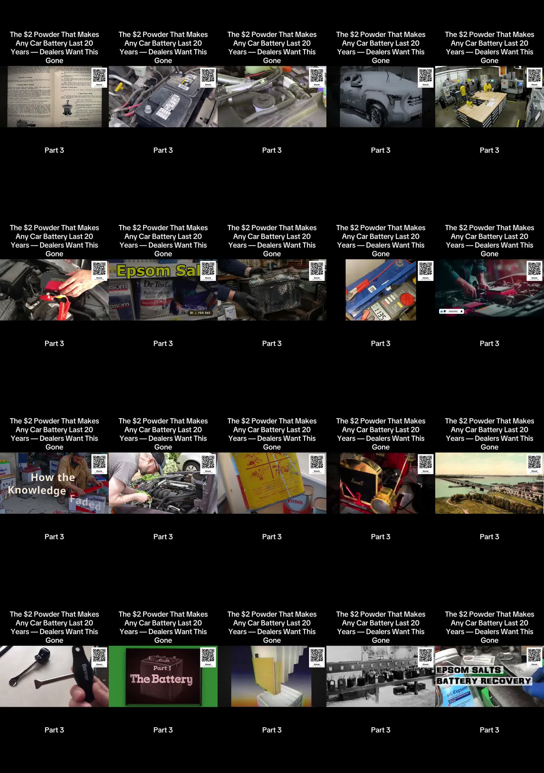 Epsom salt car battery recovery TikTok contact sheet